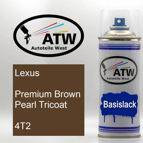Lexus, Premium Brown Pearl Tricoat, 4T2: 400ml Sprühdose, von ATW Autoteile West.
